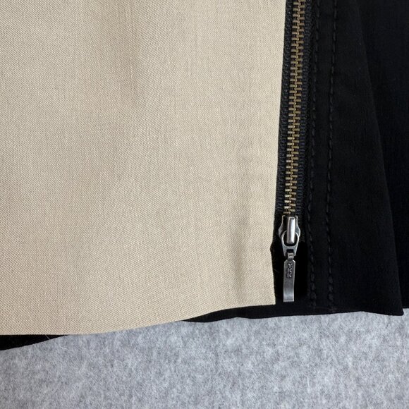 Renuar Womens Black Cream Colorblock Pencil Skirt‎ Classic Knee Length Size 2 - Picture 7 of 14